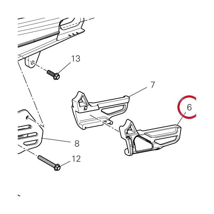 Cruna catena sx 44713081A — réf. 44713081A | Ducati Store