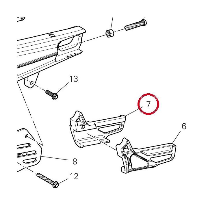 Cruna catena dx 44713091A — réf. 44713091A | Ducati Store