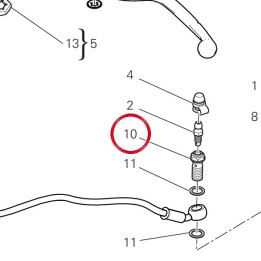 Vis fixation tuyau frein — réf. 77913971A | Ducati Store