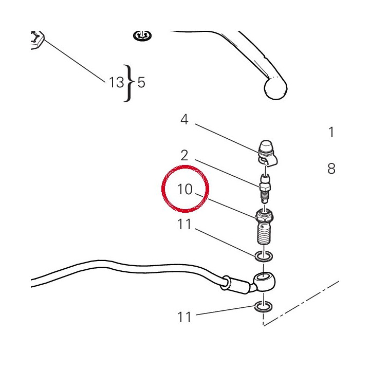 Vis fixation tuyau frein — réf. 77913971A | Ducati Store