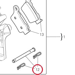 Pivot plaquette frein — réf. 61241361A | Ducati Store