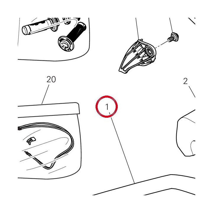 Guidon 36016561AA — réf. 36016561AA | Ducati Store