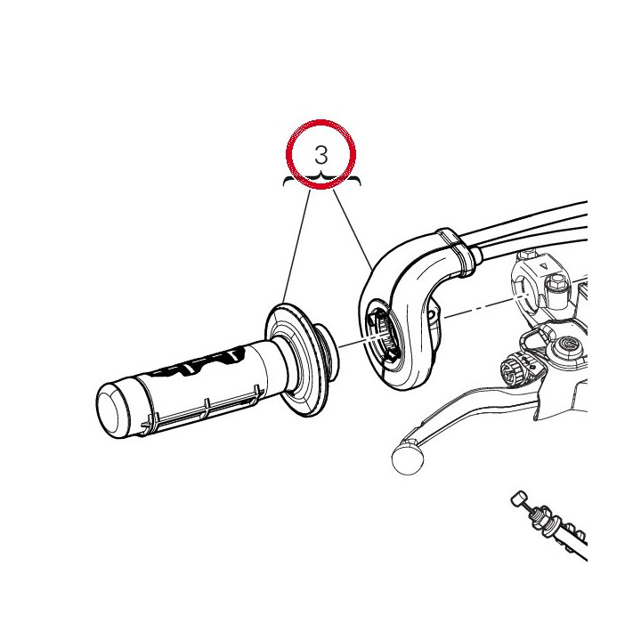 Contrôle gaz 65420551A — réf. 65420552A | Ducati Store