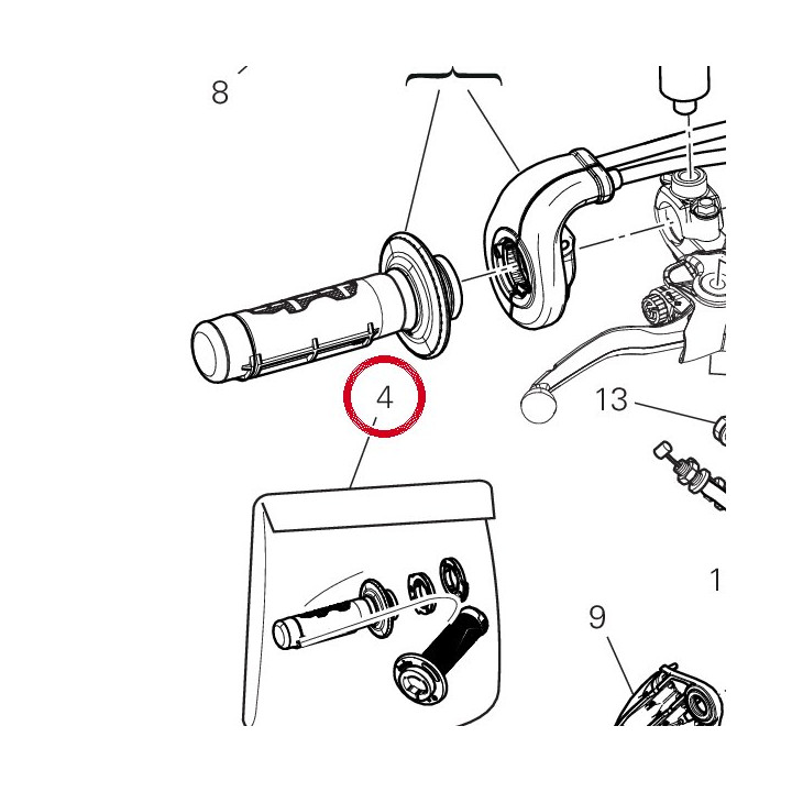 Kit manopole 36120661A — réf. 36120661A | Ducati Store