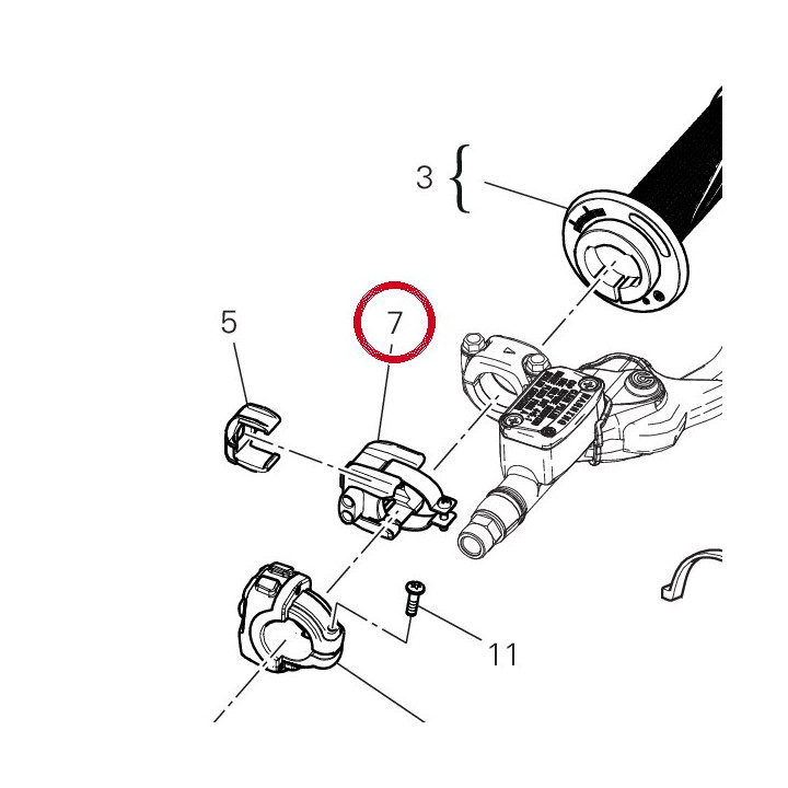 Commutateur gauche 65140281B — réf. 65140281B | Ducati Store