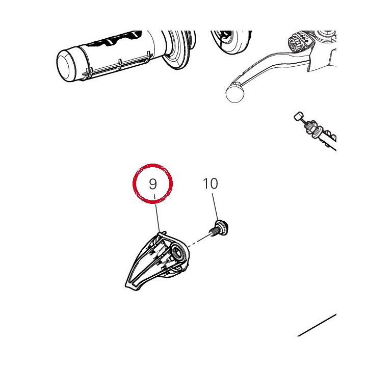 Passe-Cable contrôle gaz — réf. 75812721A | Ducati Store