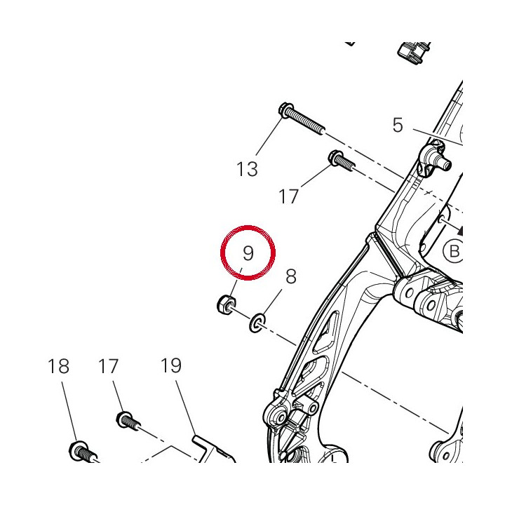 Ecrou 74940201B — réf. 74940201B | Ducati Store