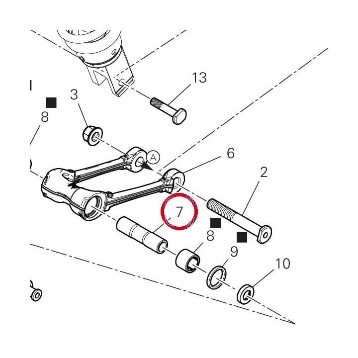 Entretoise interne tirant — réf. 7131F861A | Ducati Store