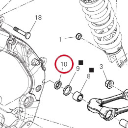 Entretoise ext. 7131F831A — réf. 7131F831A | Ducati Store