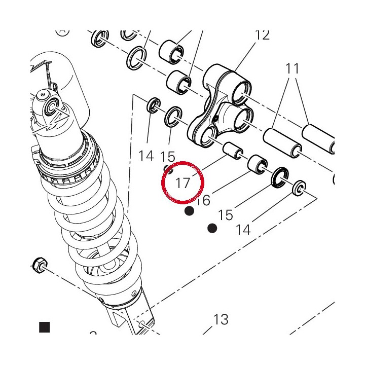 Entretoise interne 7131F871A — réf. 7131F871A | Ducati Store
