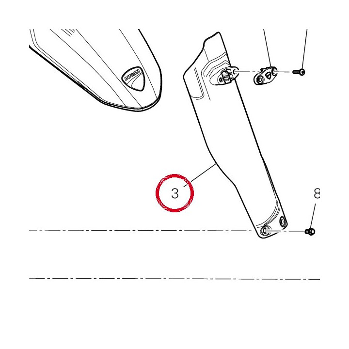 Protection de tige gauche — réf. 4601S341BA | Ducati Store