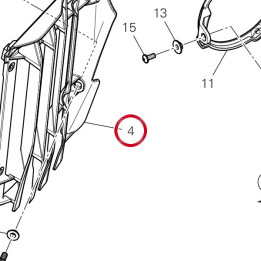 Protection radiateur droit — réf. 8291T082B | Ducati Store