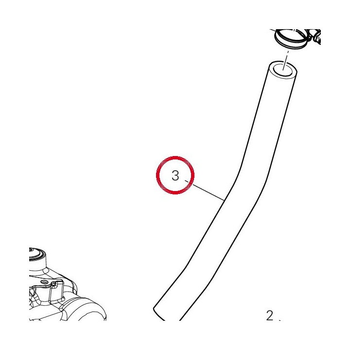 Tuyau refoulement droit — réf. 80012811A | Ducati Store