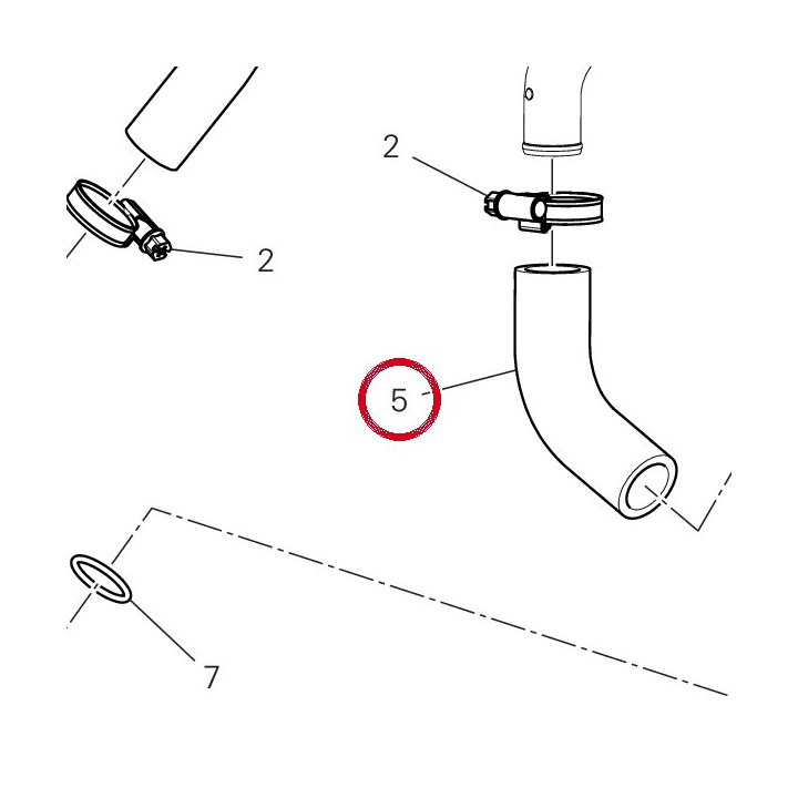 Coolant hose 80012841A — réf. 80012841A | Ducati Store