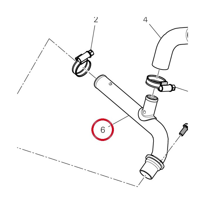 Tubo ritorno H2O motore — réf. 80018612A | Ducati Store