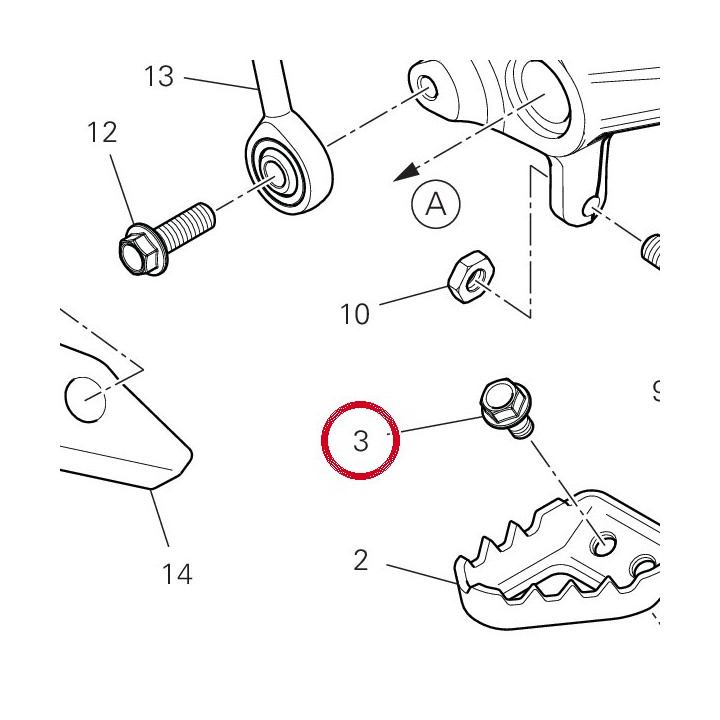Vis tef M5X12 77210471B — réf. 77210471B | Ducati Store