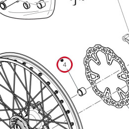 Entretoise ext. gauche — réf. 71413911AA | Ducati Store