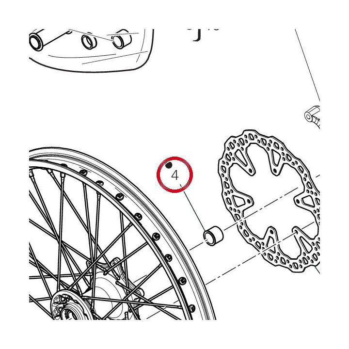 Entretoise ext. gauche — réf. 71413911AA | Ducati Store