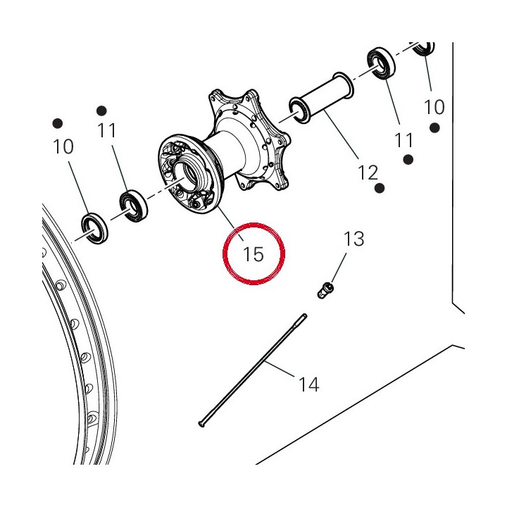Mozzo anteriore 16210941A — réf. 16210941A | Ducati Store