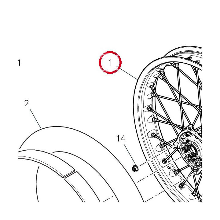 Jante roue ar. 50223481A — réf. 50223481A | Ducati Store