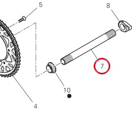 Pivot roue arrière — réf. 81911032AA | Ducati Store