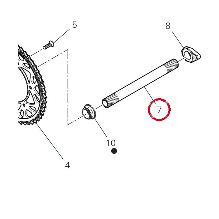 Pivot roue arrière — réf. 81911032AA | Ducati Store