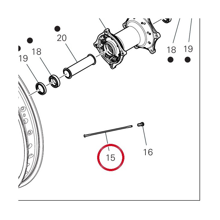Rayon roue 49610232AA — réf. 49610232AA | Ducati Store