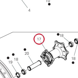 Moyeu roue arrière 16210931A — réf. 16210931A | Ducati Store