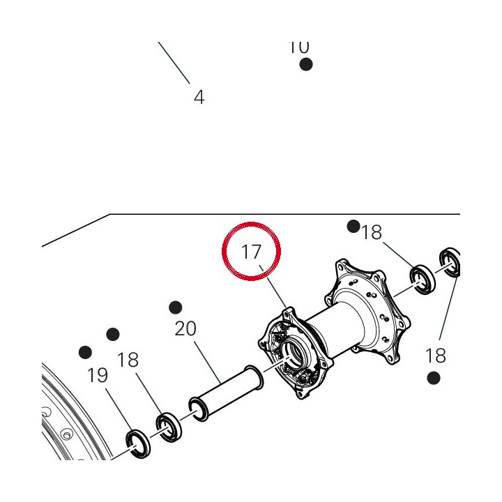 Moyeu roue arrière 16210931A — réf. 16210931A | Ducati Store