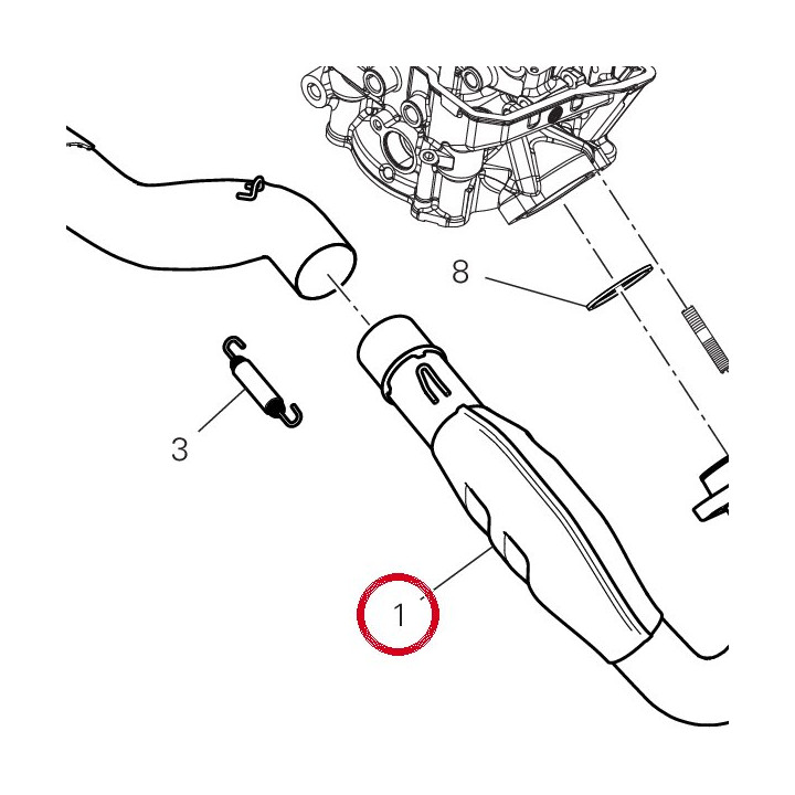 Collecteur D'Echappement — réf. 57015651A | Ducati Store