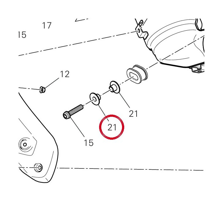 Entretoise 71615551AA — réf. 71615551AA | Ducati Store