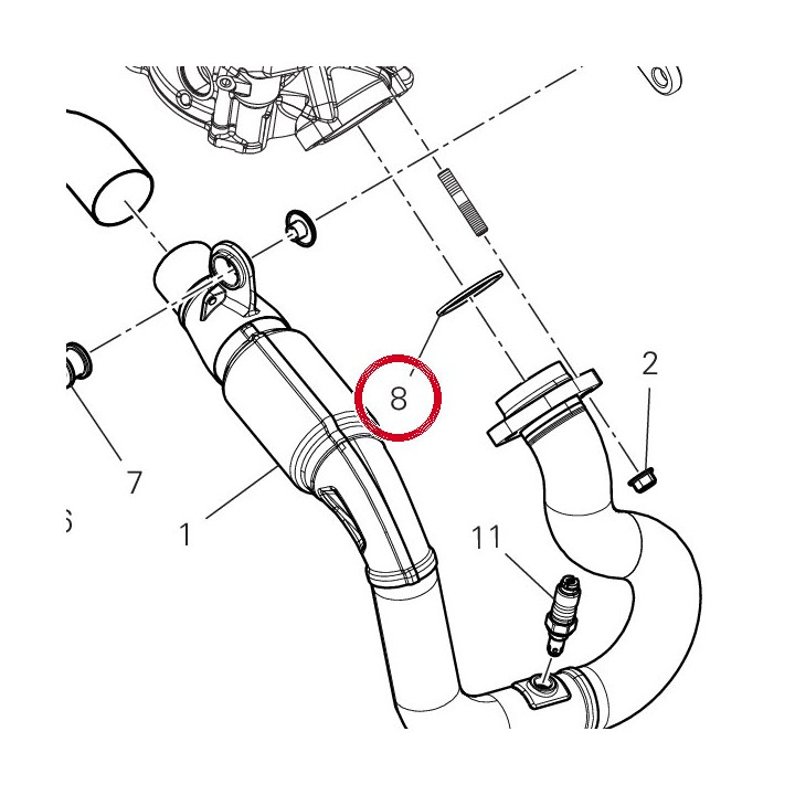 Joint tuyau échappement — réf. 79010581A | Ducati Store