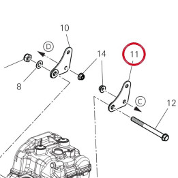 Socle direction droite — réf. 8271P651AA | Ducati Store