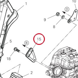 Plaque supérieure gauche — réf. 82719442AA | Ducati Store