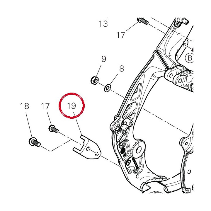 Plaque Porte-Repose-Pied — réf. 8241A912AA | Ducati Store