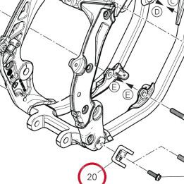 Plaque Porte-Repose-Pied — réf. 8241A932AA | Ducati Store