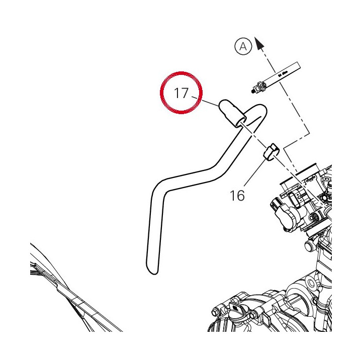Tuyau Blow-By 87614232A — réf. 87614232A | Ducati Store