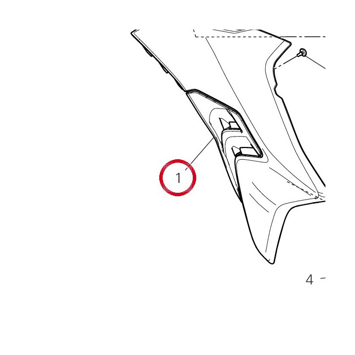 Panneau lateral droit — réf. 48217623BB | Ducati Store