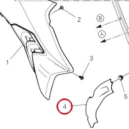 Couvercle droit 4601S372A — réf. 4601S372A | Ducati Store