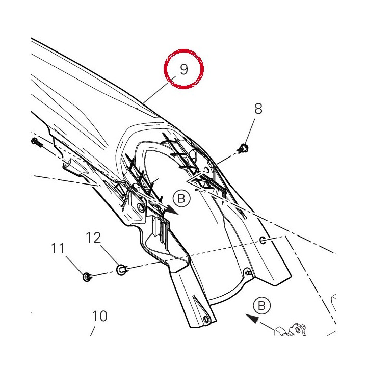 Garde-Boue arrière — réf. 56516833BB | Ducati Store