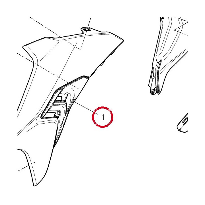 Panneau lateral gauche — réf. 48217613BB | Ducati Store