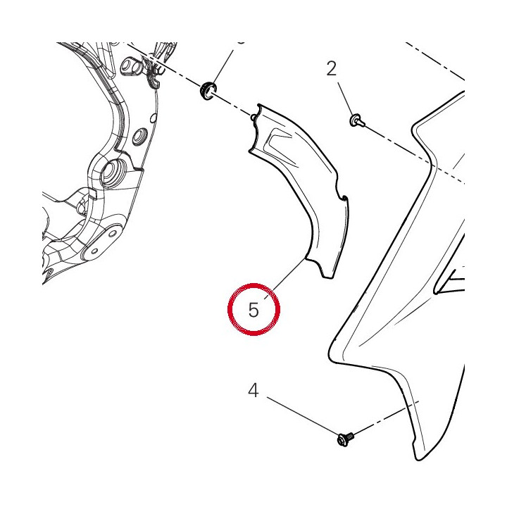 Protection gauche 4601S382A — réf. 4601S382A | Ducati Store