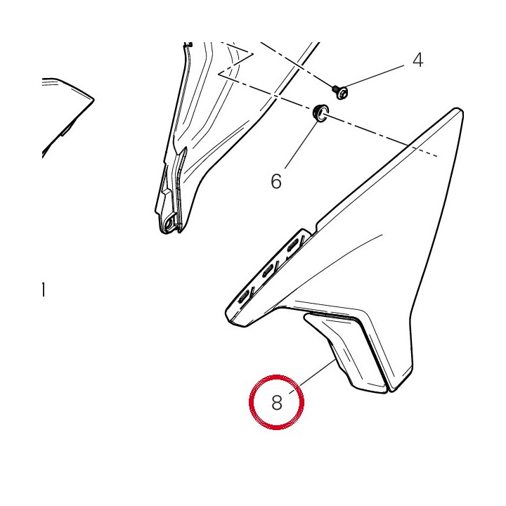 Panneau lateral gauche — réf. 48217652AA | Ducati Store