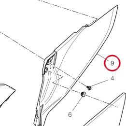 Panneau lateral gauche — réf. 48217632BA | Ducati Store