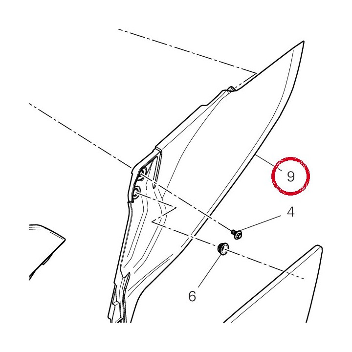 Panneau lateral gauche — réf. 48217632BA | Ducati Store