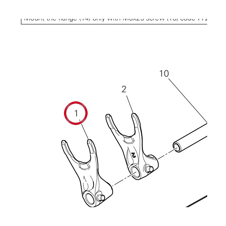 Fourche engrenement 1Ème — réf. 18010711A | Ducati Store