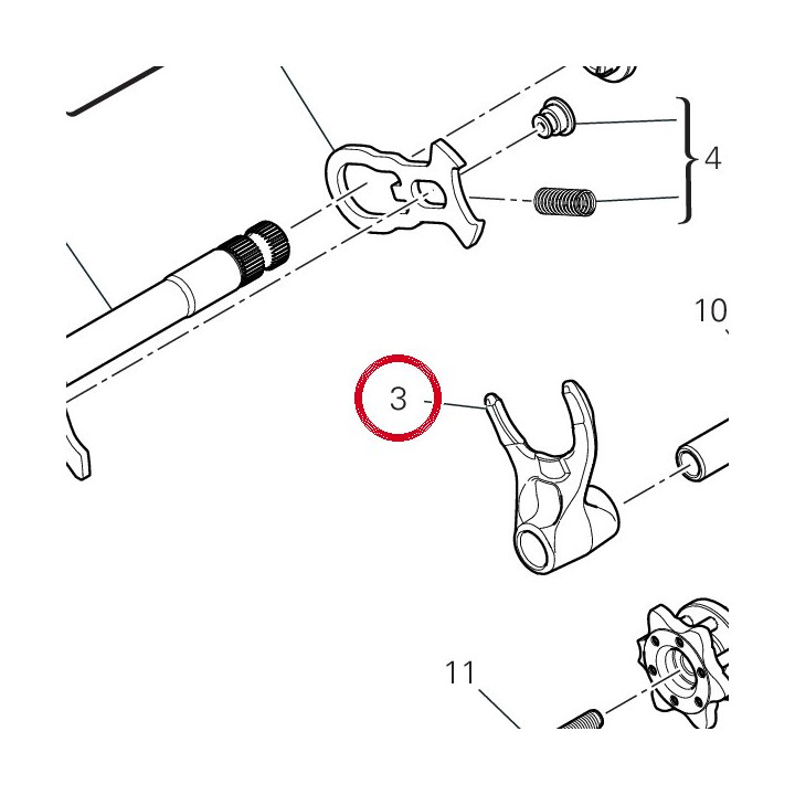 Fourche engrenement 4Ème — réf. 18010731A | Ducati Store