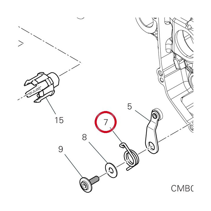Ressort levier 7991D111A — réf. 7991D111A | Ducati Store