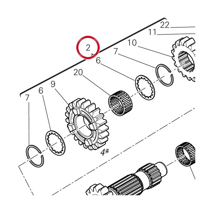 Arbre principal de boîte — réf. 15022981A | Ducati Store