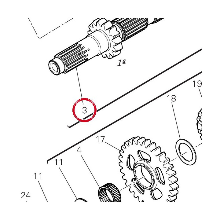 Arbre primaire boîte — réf. 14912741A | Ducati Store